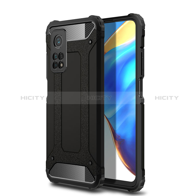 Coque Contour Silicone et Plastique Housse Etui Mat WL1 pour Xiaomi Mi 10T Pro 5G Noir Plus