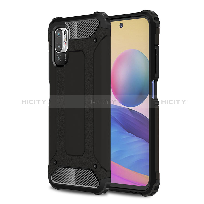 Coque Contour Silicone et Plastique Housse Etui Mat WL1 pour Xiaomi POCO M3 Pro 5G Noir Plus