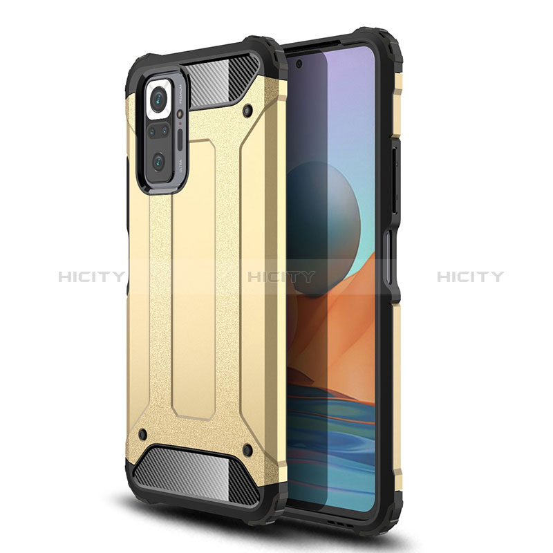 Coque Contour Silicone et Plastique Housse Etui Mat WL1 pour Xiaomi Redmi Note 10 Pro 4G Or Plus