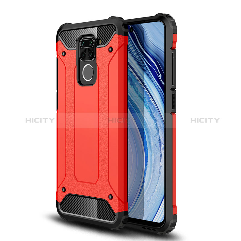 Coque Contour Silicone et Plastique Housse Etui Mat WL1 pour Xiaomi Redmi Note 9 Rouge Plus