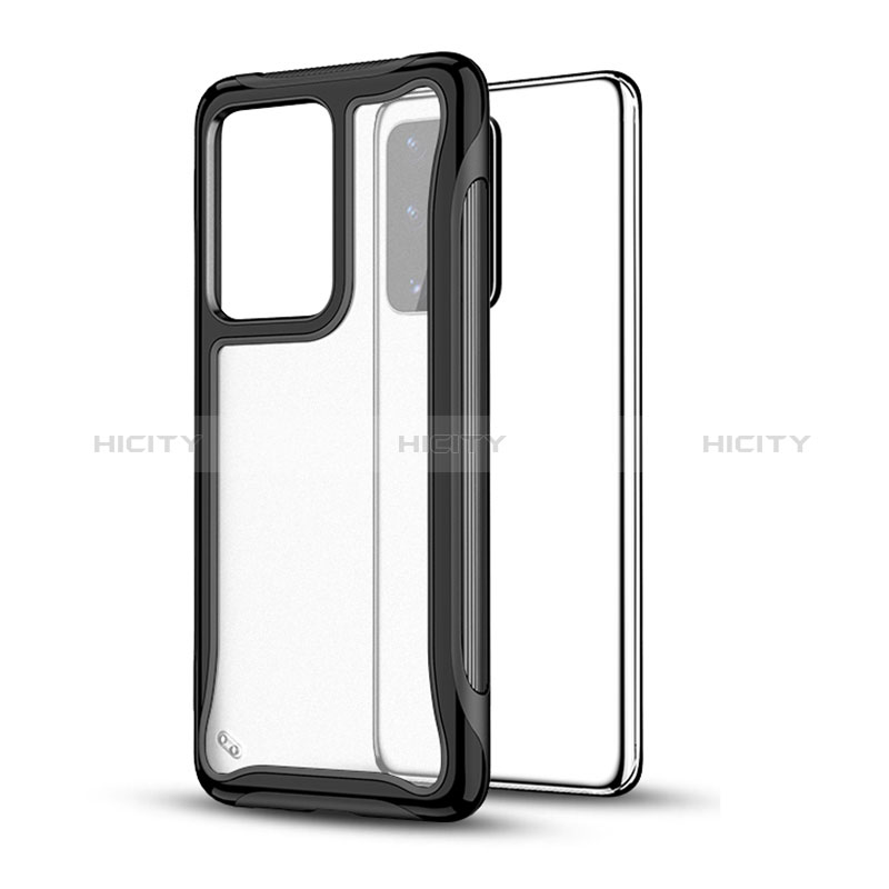 Coque Contour Silicone et Plastique Housse Etui Mat YF1 pour Samsung Galaxy S20 Plus 5G Noir Plus