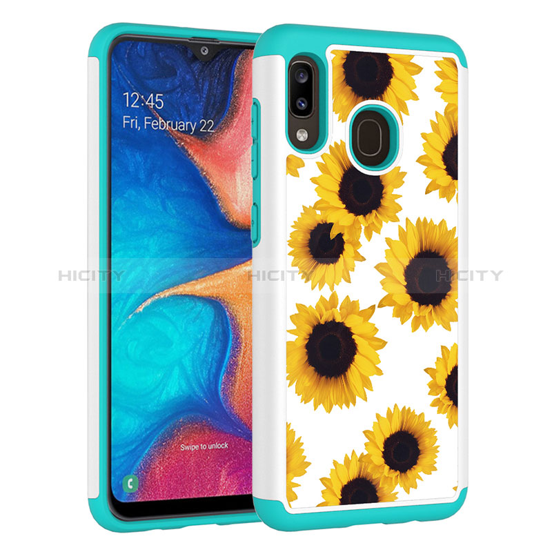 Coque Contour Silicone et Plastique Housse Etui Protection Integrale 360 Degres JX1 pour Samsung Galaxy A20 Jaune Plus