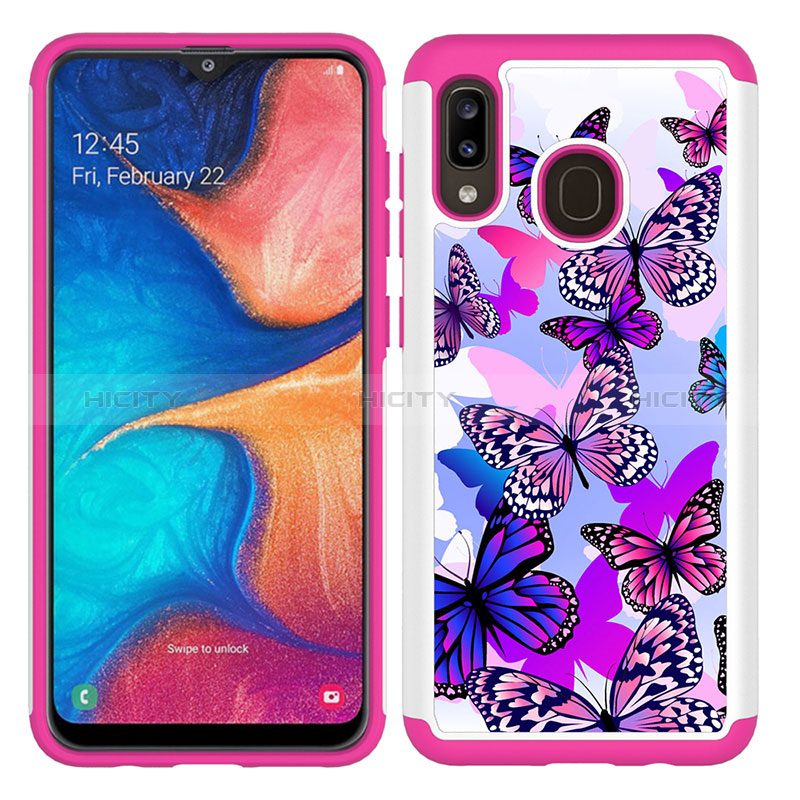 Coque Contour Silicone et Plastique Housse Etui Protection Integrale 360 Degres JX1 pour Samsung Galaxy A20 Plus