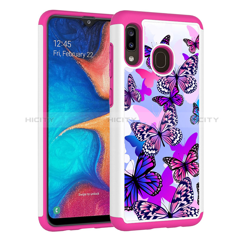 Coque Contour Silicone et Plastique Housse Etui Protection Integrale 360 Degres JX1 pour Samsung Galaxy A20 Plus