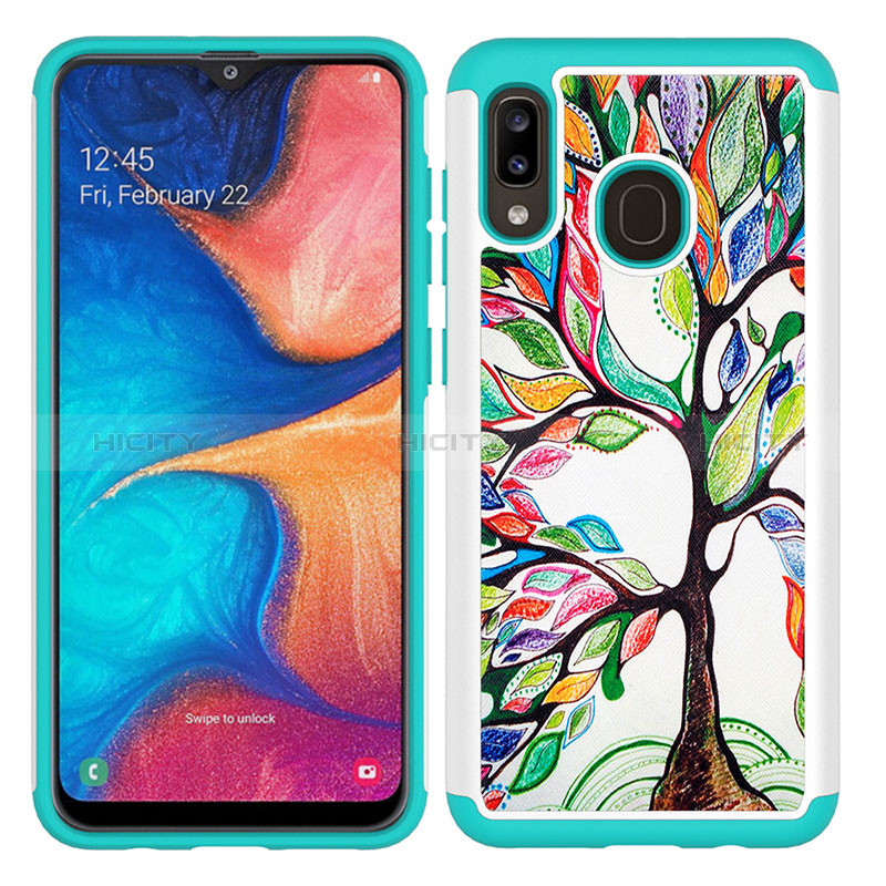 Coque Contour Silicone et Plastique Housse Etui Protection Integrale 360 Degres JX1 pour Samsung Galaxy A20 Plus