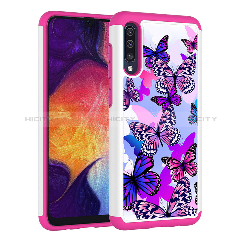 Coque Contour Silicone et Plastique Housse Etui Protection Integrale 360 Degres JX1 pour Samsung Galaxy A50 Plus