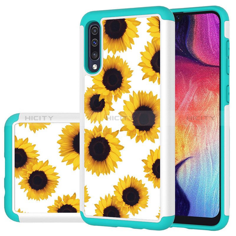 Coque Contour Silicone et Plastique Housse Etui Protection Integrale 360 Degres JX1 pour Samsung Galaxy A50 Plus