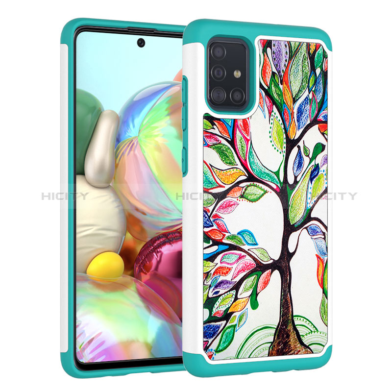 Coque Contour Silicone et Plastique Housse Etui Protection Integrale 360 Degres JX1 pour Samsung Galaxy A51 5G Vert Plus