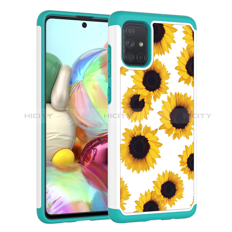 Coque Contour Silicone et Plastique Housse Etui Protection Integrale 360 Degres JX1 pour Samsung Galaxy A71 4G A715 Jaune Plus