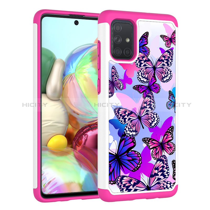 Coque Contour Silicone et Plastique Housse Etui Protection Integrale 360 Degres JX1 pour Samsung Galaxy A71 4G A715 Plus