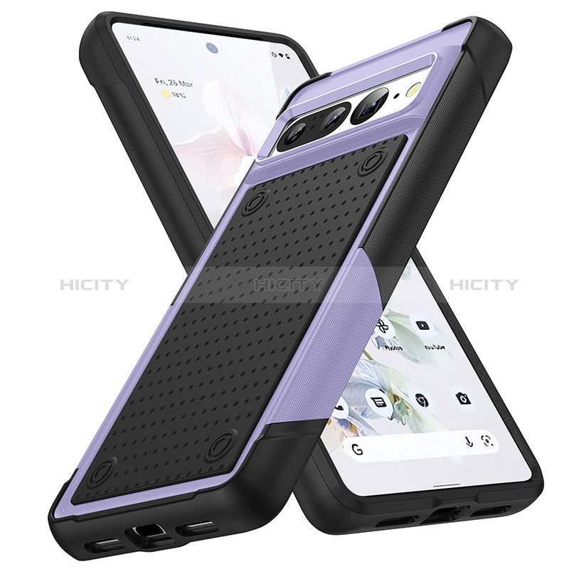 Coque Contour Silicone et Plastique Housse Etui Protection Integrale 360 Degres MQ1 pour Google Pixel 7 Pro 5G Plus