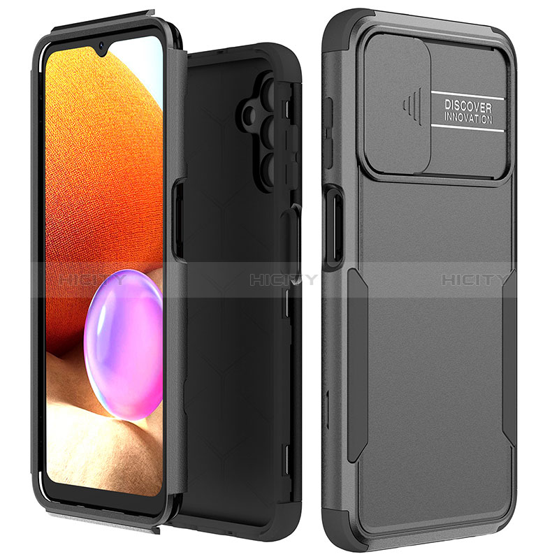 Coque Contour Silicone et Plastique Housse Etui Protection Integrale 360 Degres MQ1 pour Samsung Galaxy A04s Noir Plus