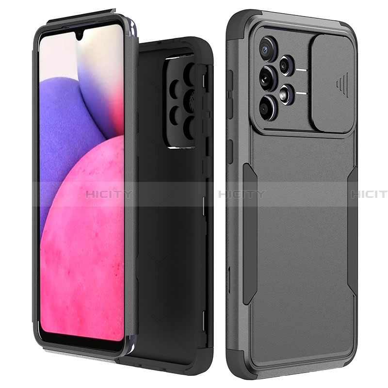 Coque Contour Silicone et Plastique Housse Etui Protection Integrale 360 Degres MQ1 pour Samsung Galaxy A33 5G Noir Plus