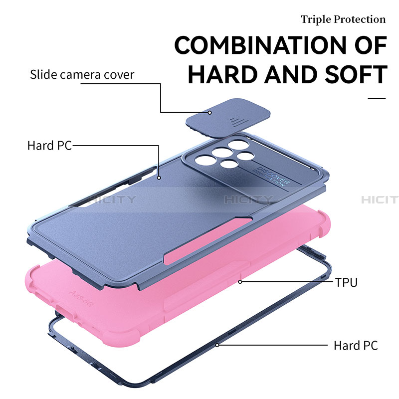 Coque Contour Silicone et Plastique Housse Etui Protection Integrale 360 Degres MQ1 pour Samsung Galaxy A33 5G Plus