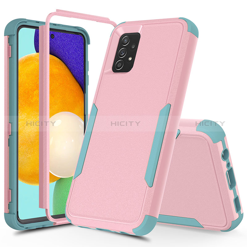 Coque Contour Silicone et Plastique Housse Etui Protection Integrale 360 Degres MQ1 pour Samsung Galaxy A52s 5G Rose Plus