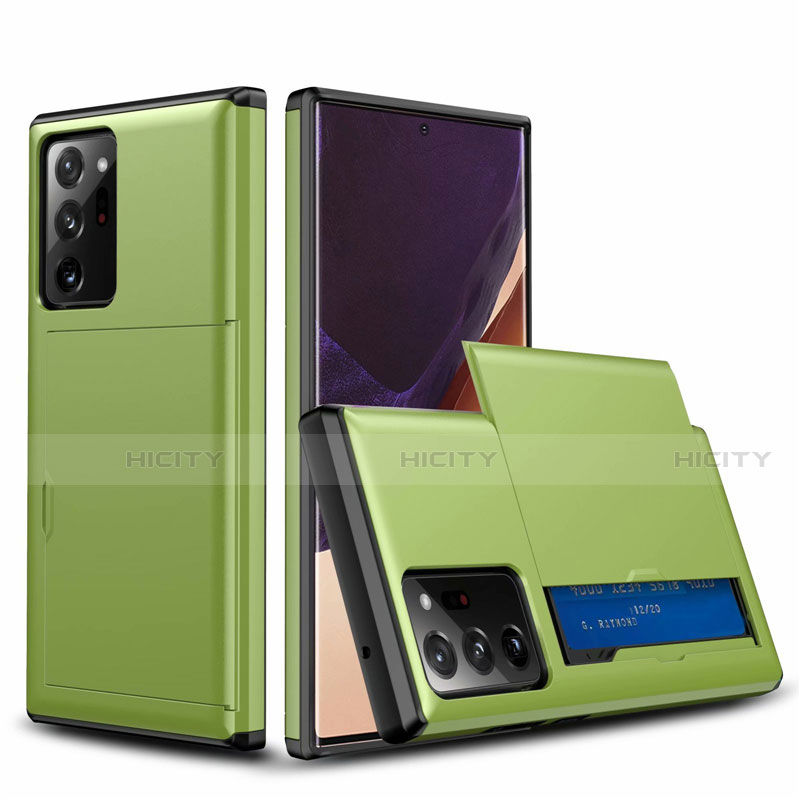 Coque Contour Silicone et Plastique Housse Etui Protection Integrale 360 Degres N01 pour Samsung Galaxy Note 20 Ultra 5G Vert Plus