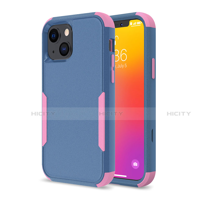 Coque Contour Silicone et Plastique Housse Etui Protection Integrale 360 Degres pour Apple iPhone 13 Mini Plus