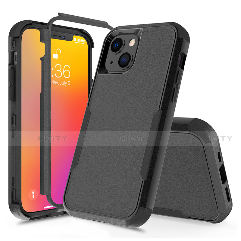 Coque Contour Silicone et Plastique Housse Etui Protection Integrale 360 Degres pour Apple iPhone 13 Plus