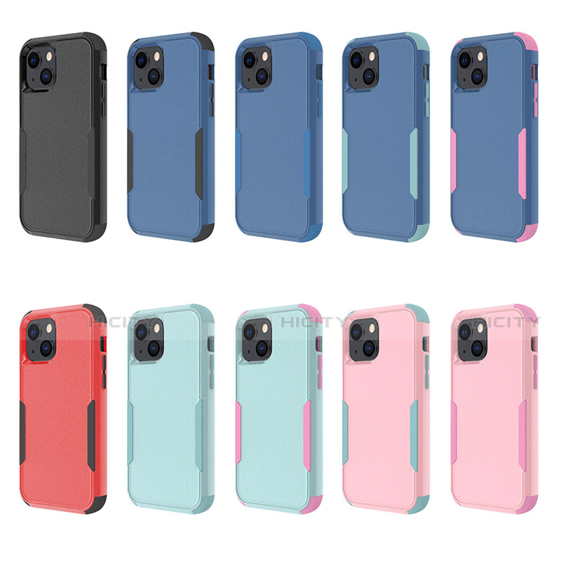 Coque Contour Silicone et Plastique Housse Etui Protection Integrale 360 Degres pour Apple iPhone 13 Plus