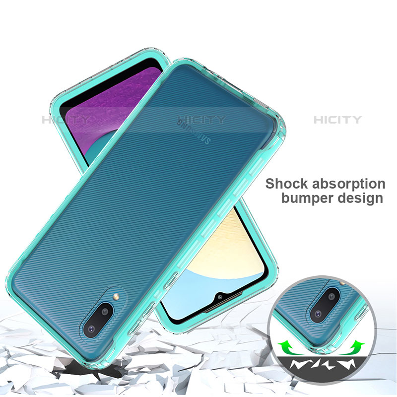 Coque Contour Silicone et Plastique Housse Etui Protection Integrale 360 Degres pour Samsung Galaxy M02 Plus