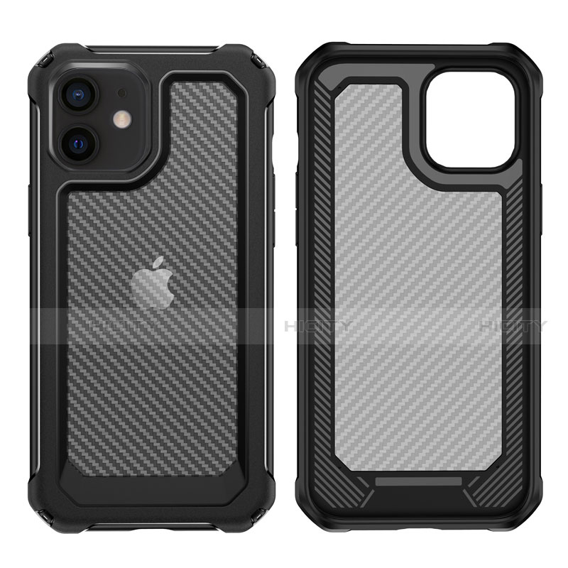 Coque Contour Silicone et Plastique Housse Etui Protection Integrale 360 Degres R02 pour Apple iPhone 12 Plus