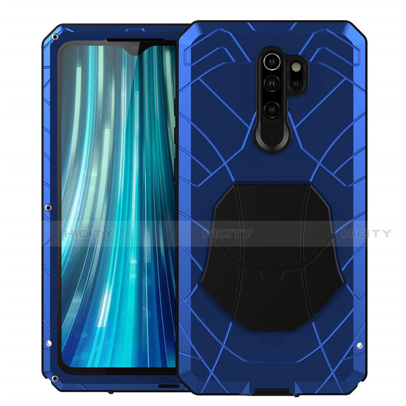 Coque Contour Silicone et Plastique Housse Etui Protection Integrale 360 Degres R02 pour Xiaomi Redmi Note 8 Pro Bleu Plus