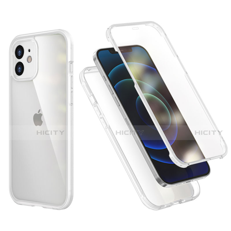 Coque Contour Silicone et Plastique Housse Etui Protection Integrale 360 Degres R05 pour Apple iPhone 12 Clair Plus