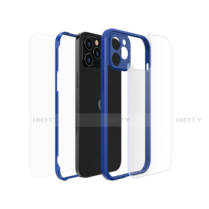 Coque Contour Silicone et Plastique Housse Etui Protection Integrale 360 Degres R05 pour Apple iPhone 12 Pro Max Plus