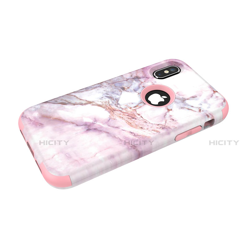 Coque Contour Silicone et Plastique Housse Etui Protection Integrale 360 Degres U01 pour Apple iPhone Xs Plus