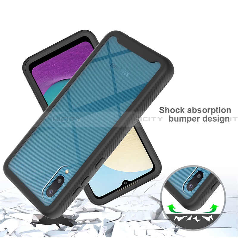 Coque Contour Silicone et Plastique Housse Etui Protection Integrale 360 Degres U01 pour Samsung Galaxy A02 Plus