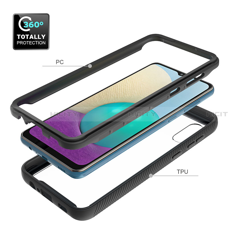 Coque Contour Silicone et Plastique Housse Etui Protection Integrale 360 Degres U01 pour Samsung Galaxy A02 Plus