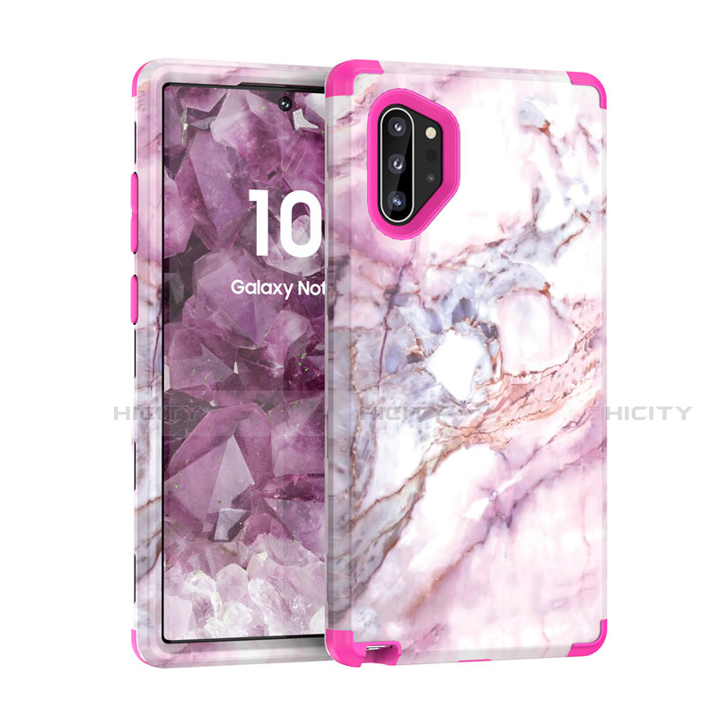 Coque Contour Silicone et Plastique Housse Etui Protection Integrale 360 Degres U01 pour Samsung Galaxy Note 10 Plus 5G Plus