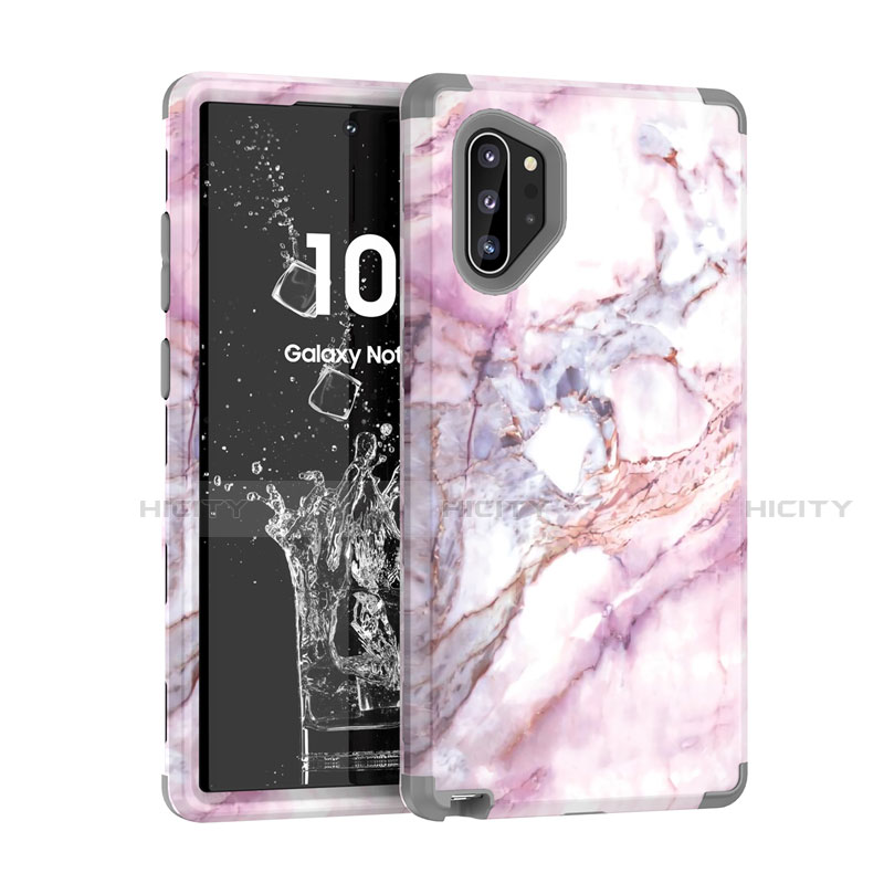 Coque Contour Silicone et Plastique Housse Etui Protection Integrale 360 Degres U01 pour Samsung Galaxy Note 10 Plus 5G Plus