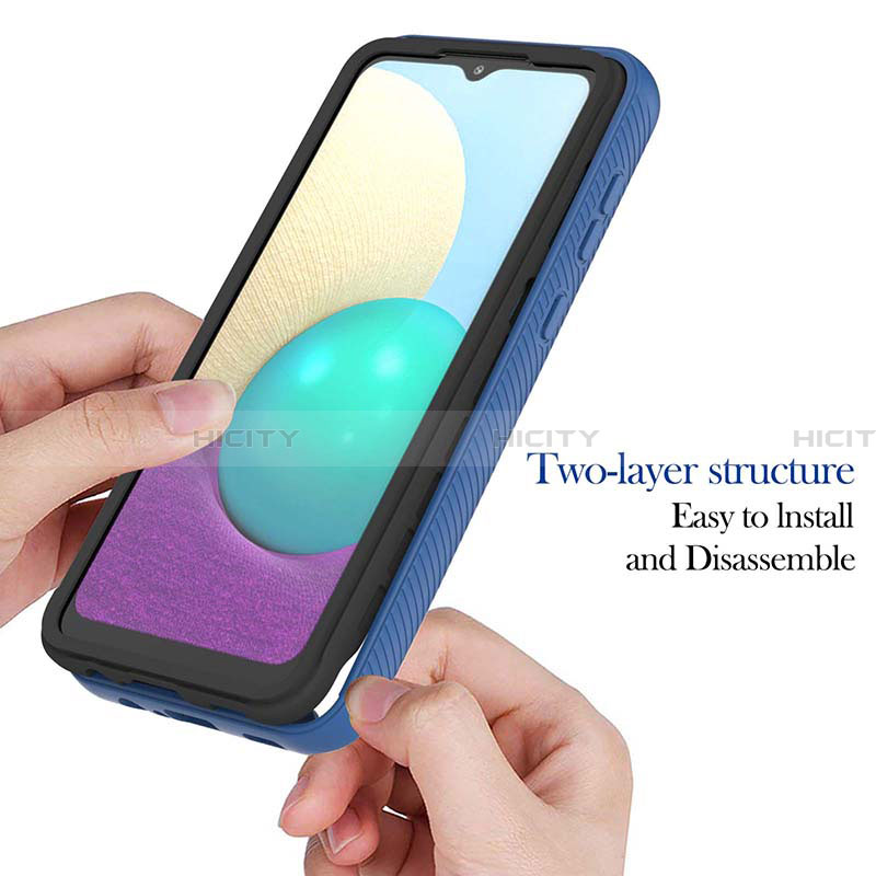 Coque Contour Silicone et Plastique Housse Etui Protection Integrale 360 Degres U03 pour Samsung Galaxy A02 Plus