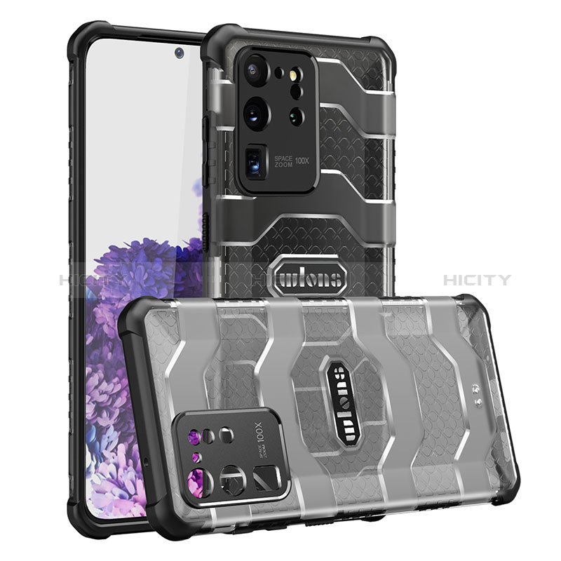 Coque Contour Silicone et Plastique Housse Etui Protection Integrale 360 Degres WL1 pour Samsung Galaxy S20 Ultra Noir Plus