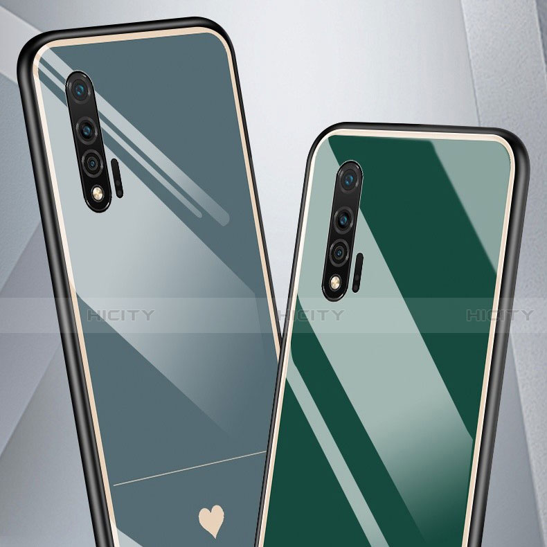 Coque Contour Silicone et Vitre Amour Coeur Miroir Etui Housse pour Huawei Nova 6 5G Plus