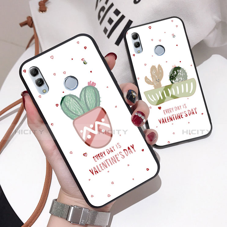 Coque Contour Silicone et Vitre Amour Coeur Miroir Etui Housse S01 pour Huawei Honor 10 Lite Plus