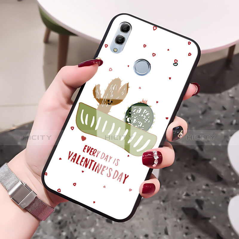 Coque Contour Silicone et Vitre Amour Coeur Miroir Etui Housse S01 pour Huawei Honor 10 Lite Plus