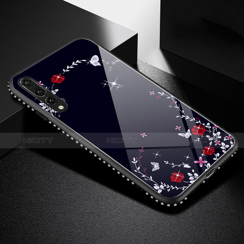 Coque Contour Silicone et Vitre Dos de Fille Miroir Etui Housse pour Huawei P20 Pro Plus