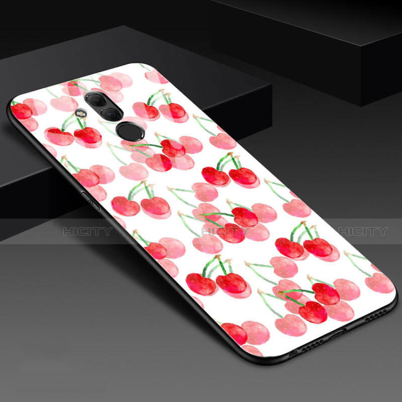 Coque Contour Silicone et Vitre Fleurs Miroir Etui Housse H02 pour Huawei Mate 20 Lite Plus