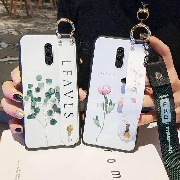 Coque Contour Silicone et Vitre Fleurs Miroir Etui Housse pour Oppo K3 Plus