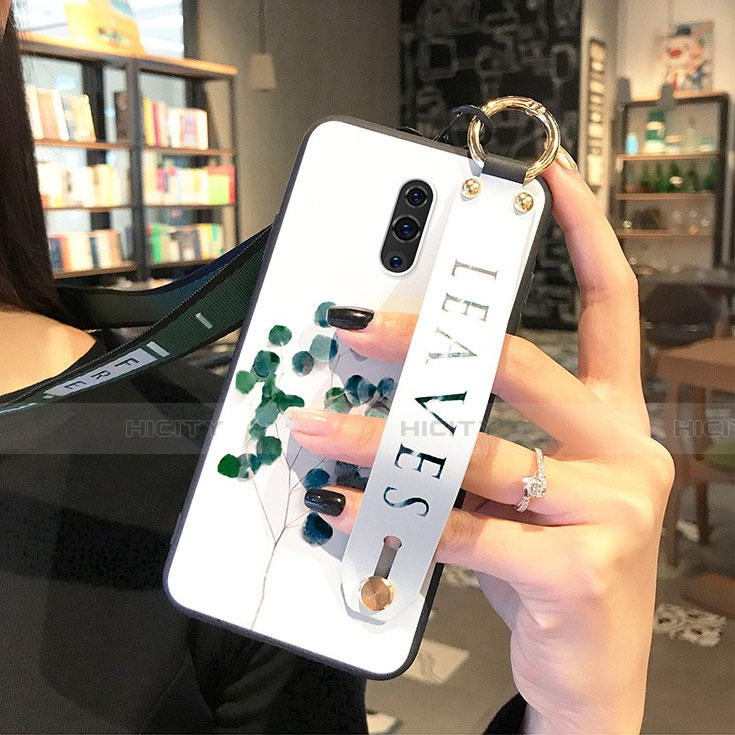 Coque Contour Silicone et Vitre Fleurs Miroir Etui Housse pour Oppo K3 Plus