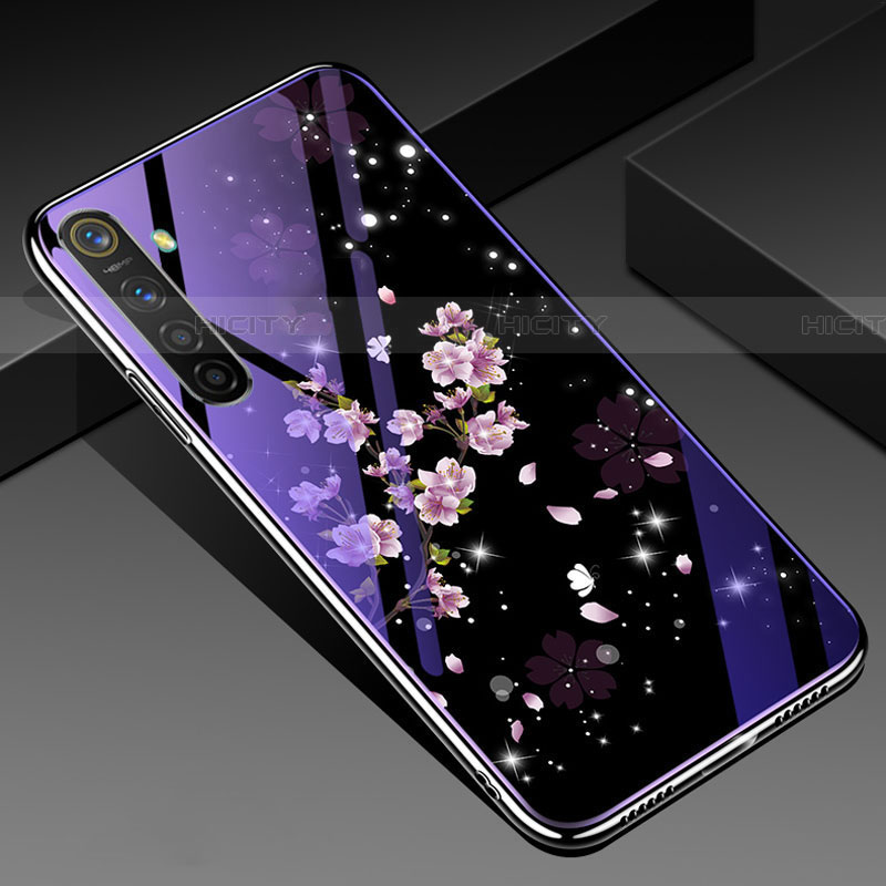 Coque Contour Silicone et Vitre Fleurs Miroir Etui Housse pour Oppo K5 Mixte Plus