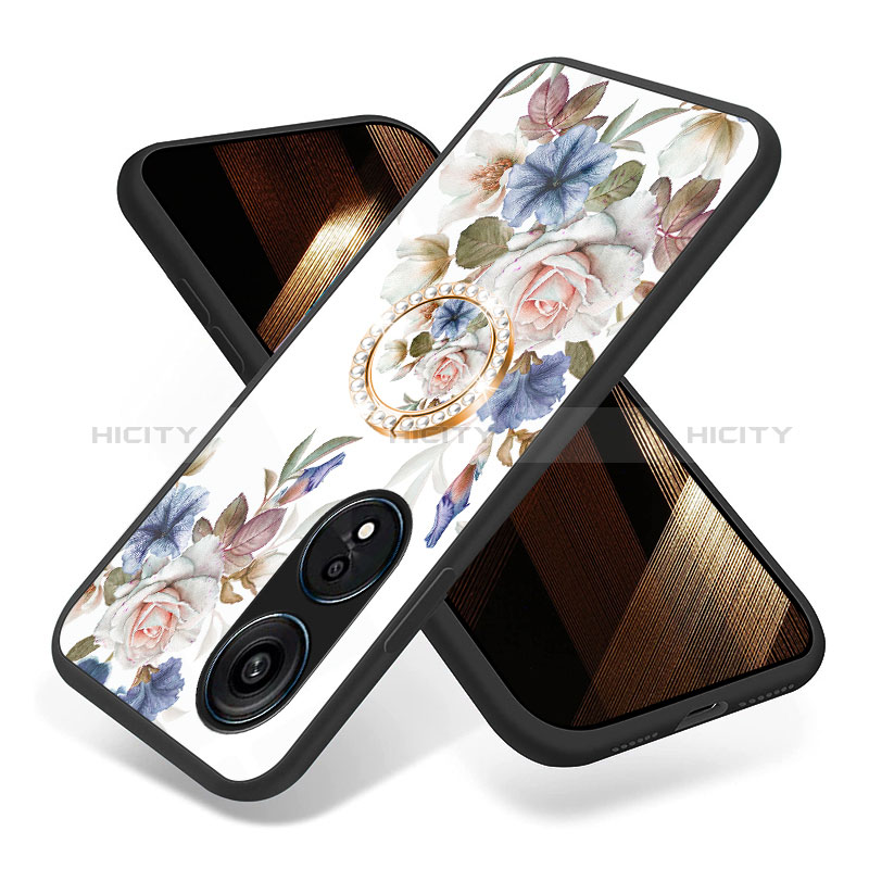 Coque Contour Silicone et Vitre Fleurs Miroir Etui Housse S01 pour Huawei Honor X5 Plus Plus