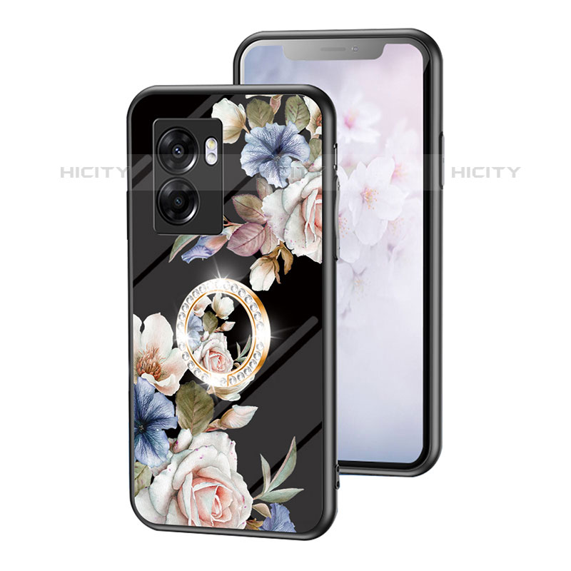 Coque Contour Silicone et Vitre Fleurs Miroir Etui Housse S01 pour OnePlus Nord N300 5G Plus