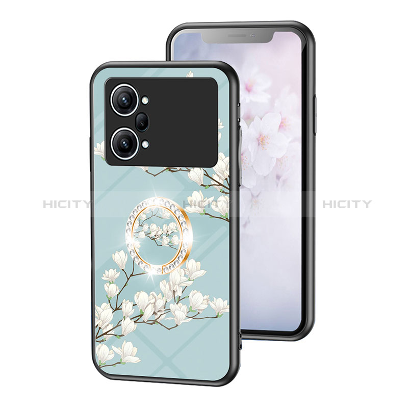 Coque Contour Silicone et Vitre Fleurs Miroir Etui Housse S01 pour Oppo K10 Pro 5G Plus