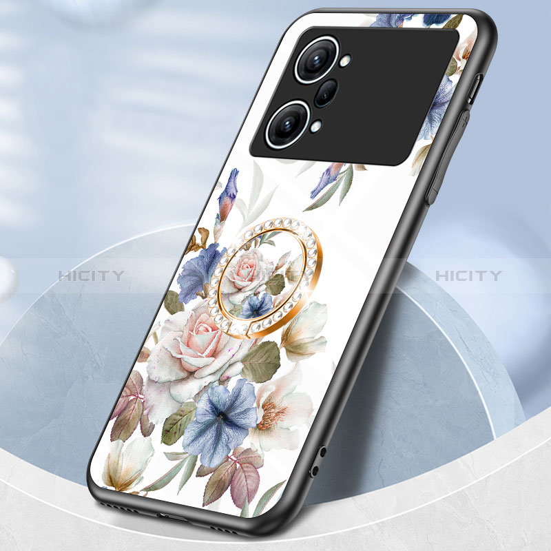 Coque Contour Silicone et Vitre Fleurs Miroir Etui Housse S01 pour Oppo K10 Pro 5G Plus