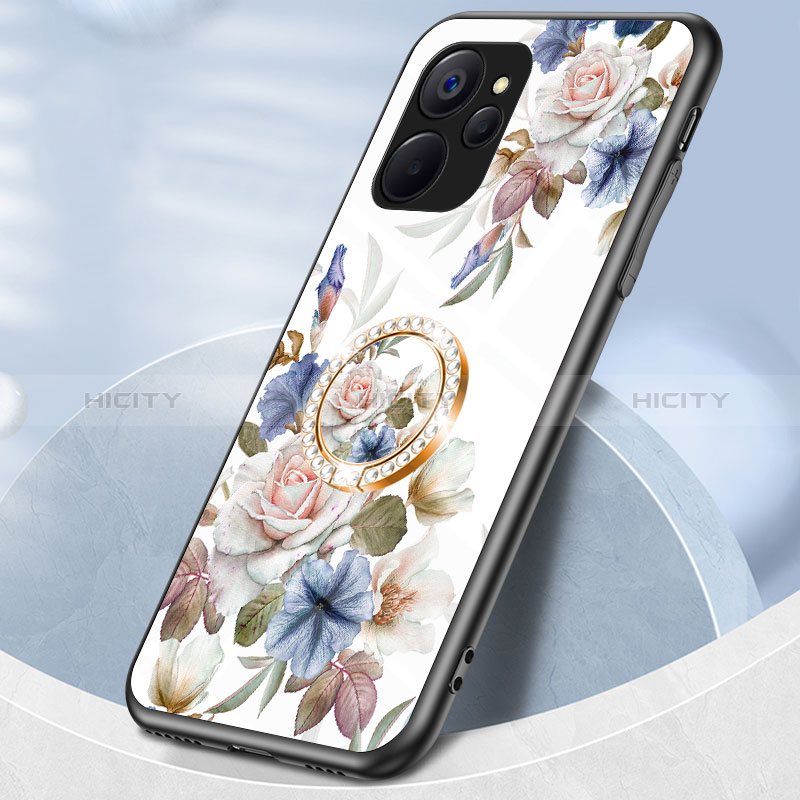 Coque Contour Silicone et Vitre Fleurs Miroir Etui Housse S01 pour Realme 10 5G Plus