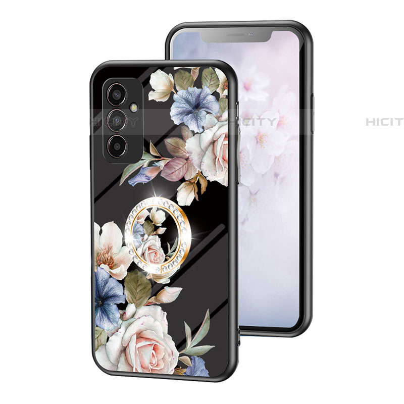 Coque Contour Silicone et Vitre Fleurs Miroir Etui Housse S01 pour Samsung Galaxy F13 4G Plus