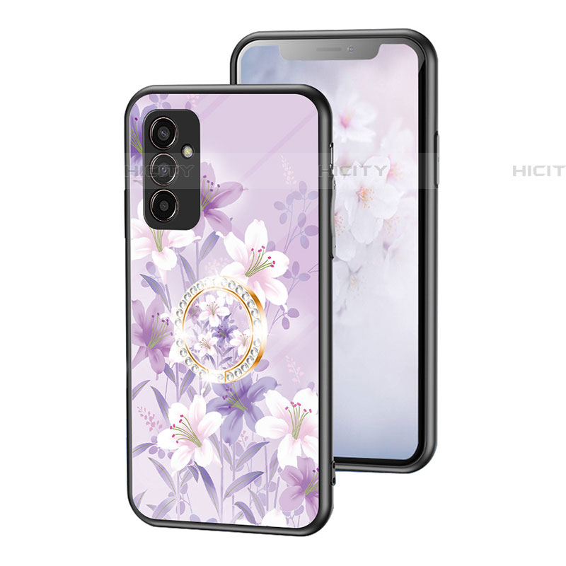 Coque Contour Silicone et Vitre Fleurs Miroir Etui Housse S01 pour Samsung Galaxy F13 4G Plus